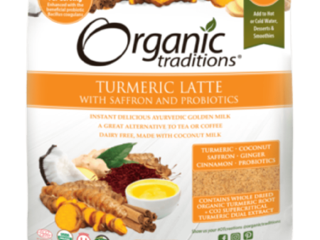 Organic traditions - turmeric latte with probiotics -150g on Sale