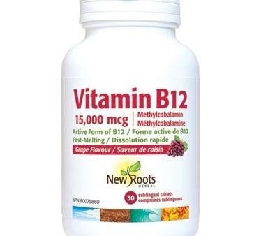 New roots - vitamin b12 15,000 mcg fast acting : grape  - 30 tabs Online Sale