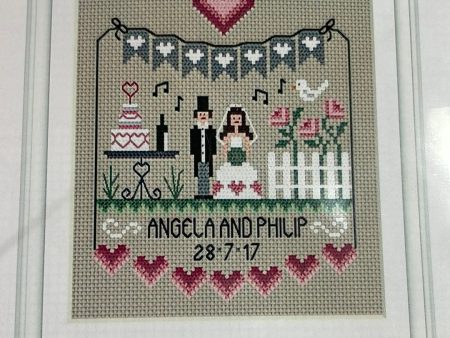 Pink Hearts Wedding Sampler Hot on Sale