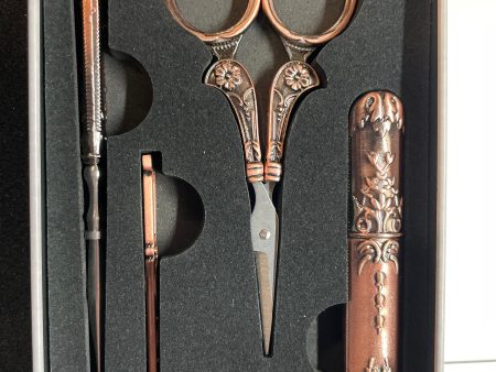 Embroidery Scissors Gift Box in Copper For Discount