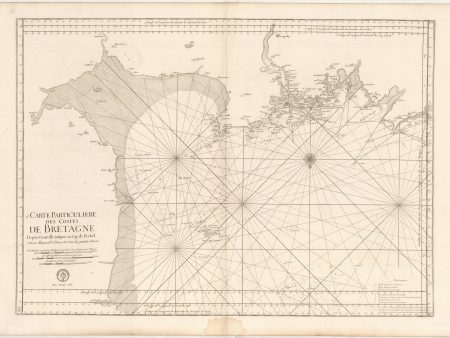 1e. Carte Particuliere des Costes de Bretagne deupis Granville jusques au Cap de Frehel ... Hot on Sale