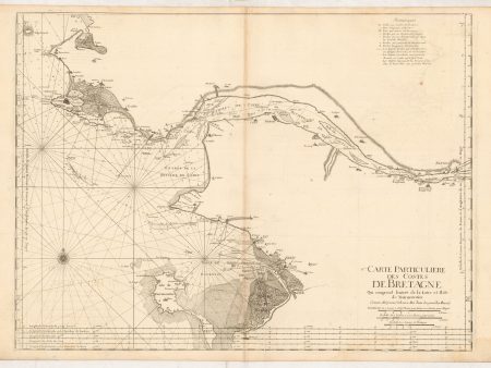 8eme. Carte Particuliere des Costes de Bretagne qui comprend l entrée de la Loire et l Isle de Noirmoustier ... Online Hot Sale