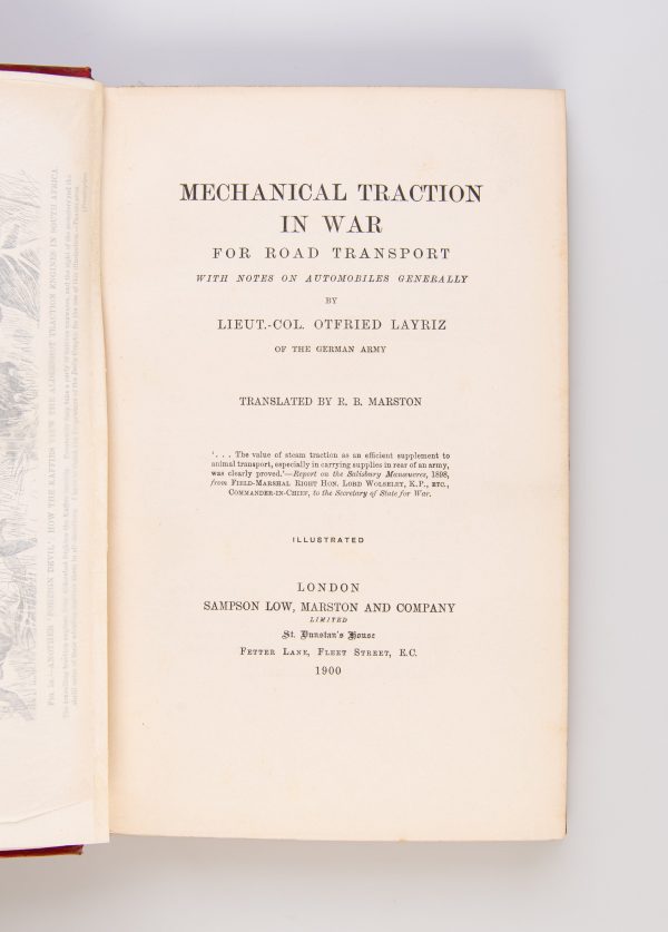 Mechanical Traction in War for road transportation with notes on automobiles generally. Online Hot Sale